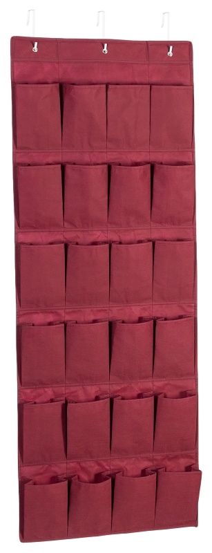 Honey-Can-Do SFT-01642 Shoe Organizer, 19 in W, 57 in H, Fabric, Pink