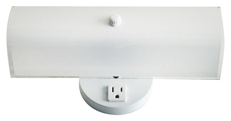 Canarm IVL2WH Vanity Fixture, 2-Lamp, Steel/Zinc Fixture, White Fixture