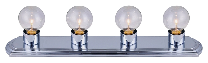Canarm IVLBS14CH Vanity Light, 60 W, 4-Lamp, G Lamp, Steel Fixture, Chrome Fixture