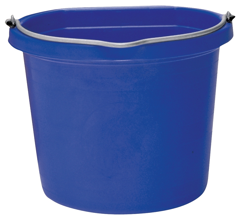 Fortex-Fortiflex FB-108 Series FB-108BL Bucket, 8 qt Volume, Rubber/Polyethylene, Blue