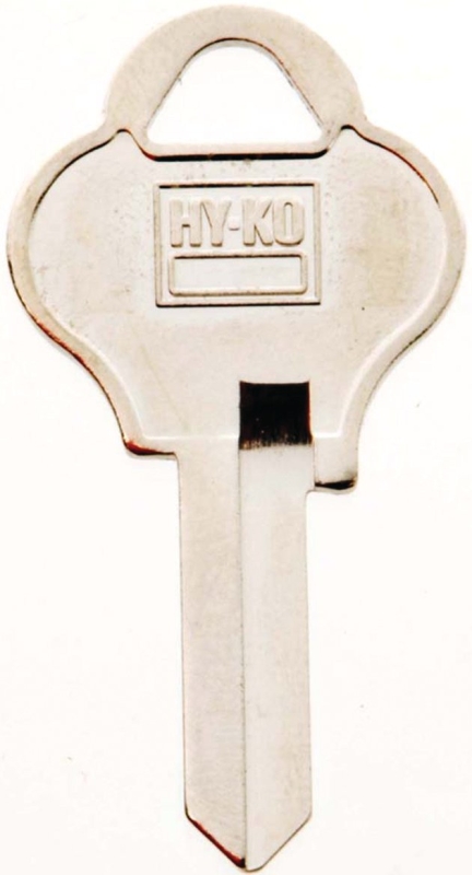 Hy-Ko 11010PA2 Key Blank, Brass, Nickel, For: Pado Cabinet, House Locks and Padlocks