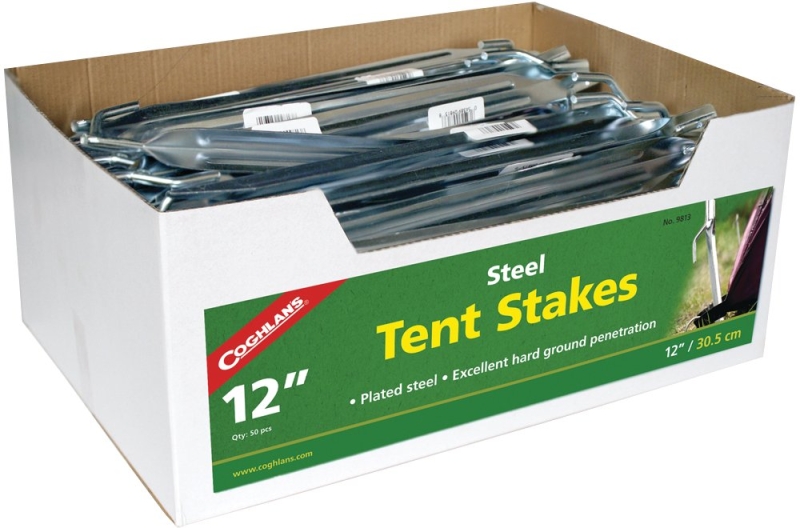 09813 TENT STAKE PLATED STEEL 12INCH