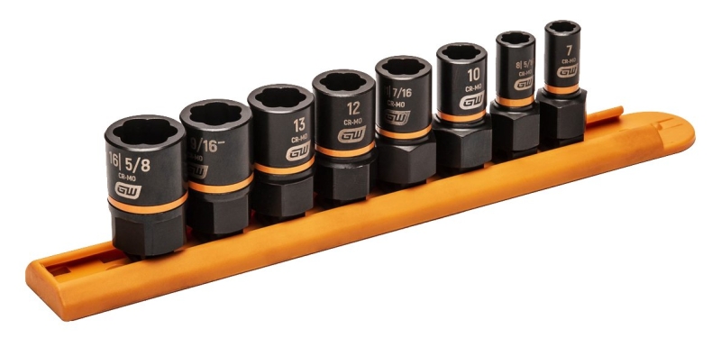 GearWrench Bolt Biter Series 84782 Impact Extraction Socket Set, Chrome Molybdenum Alloy