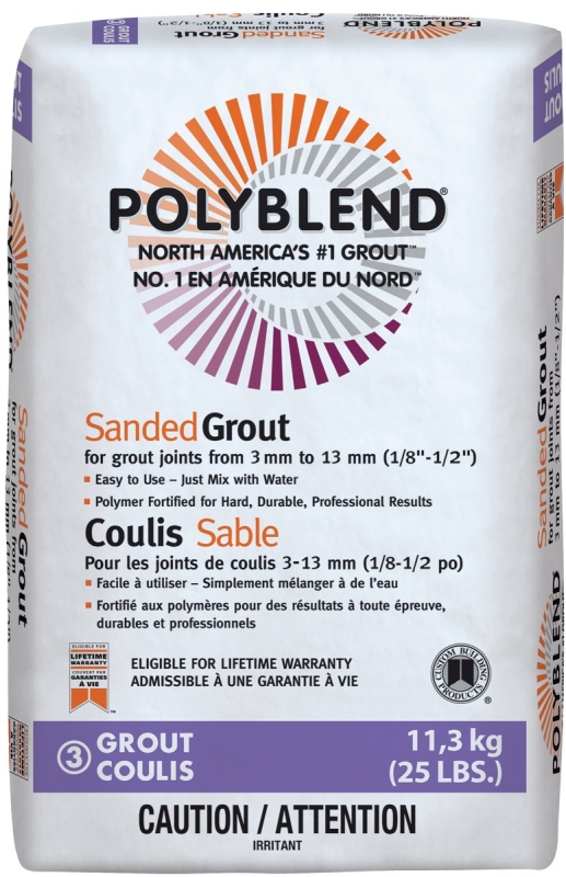 Custom Polyblend CPBG4525 Sanded Grout, Summer Wheat, 25 lb Bag