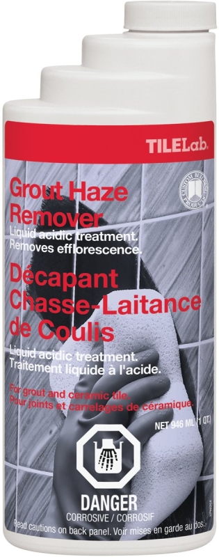 Custom TileLab CTLGHRQT-3 Grout Haze Remover, Liquid, 1 qt Bottle