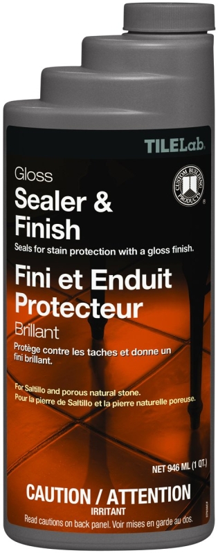 CUSTOM TileLab CTLGLSSQT-3 Sealer and Finish, Gloss, Liquid, Milky White, 946 mL, Bottle