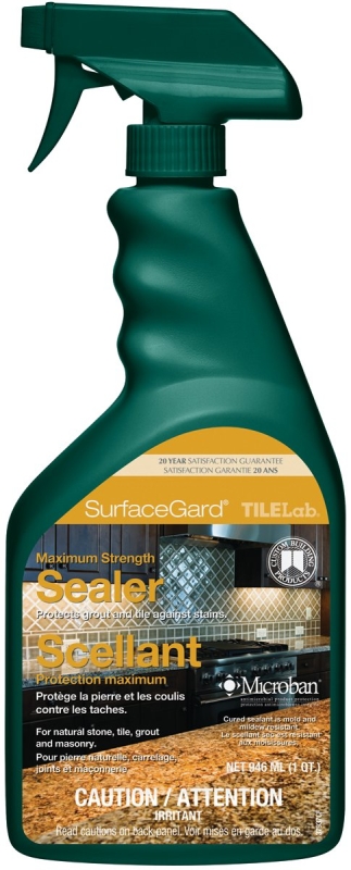 Custom TileLab CTLSGSQT-3 Grout and Tile Sealer, Clear, 946 mL Bottle
