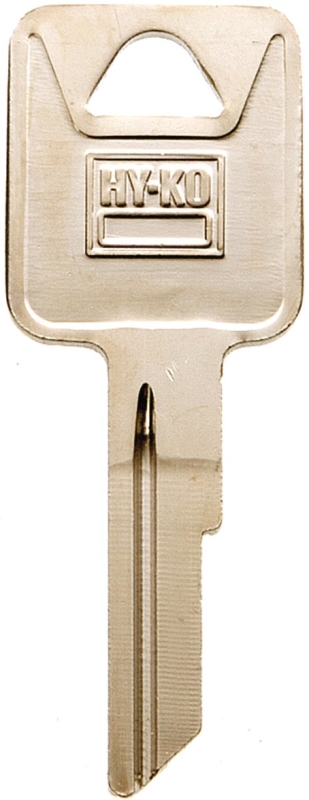 Hy-Ko 11010RA7 Automotive Key Blank, Brass, Nickel, For: AMC Vehicle Locks