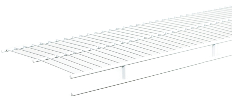 ClosetMaid 134100 Shelf and Rod, 48 in OAW, 12 in OAD, 2 in OAH, Steel Shelving, Vinyl-Coated