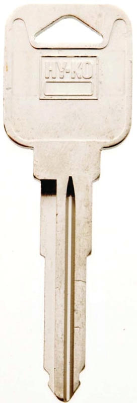 Hy-Ko 11010MZ19 Automotive Key Blank, Brass, Nickel, For: Mazda Vehicle Locks, MZ19 Key Number