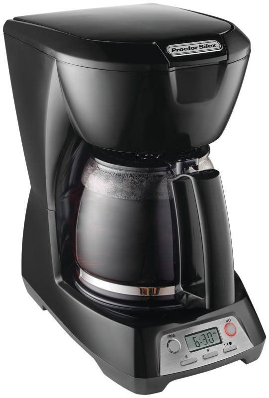 Proctor Silex 43672 Programmable Coffee Maker, 12 Cups Capacity, 120 V, 900 W, Black