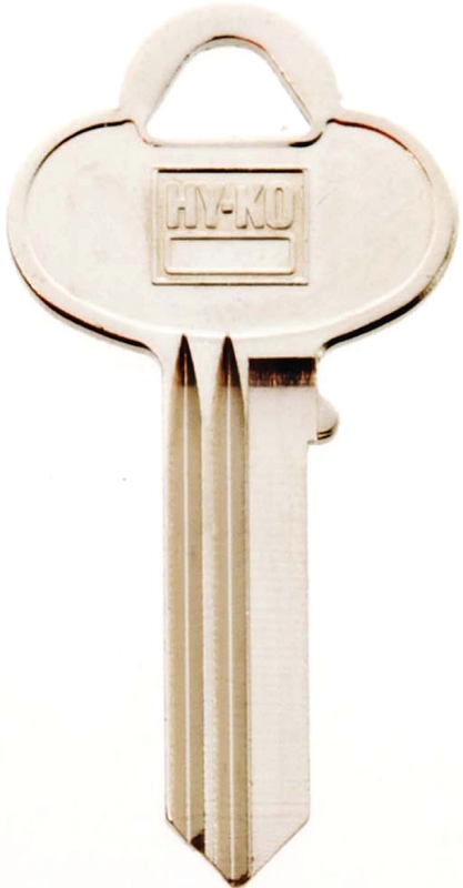 Hy-Ko 11010SK1 Key Blank, Brass, Nickel, For: Skillman Cabinet, House Locks and Padlocks