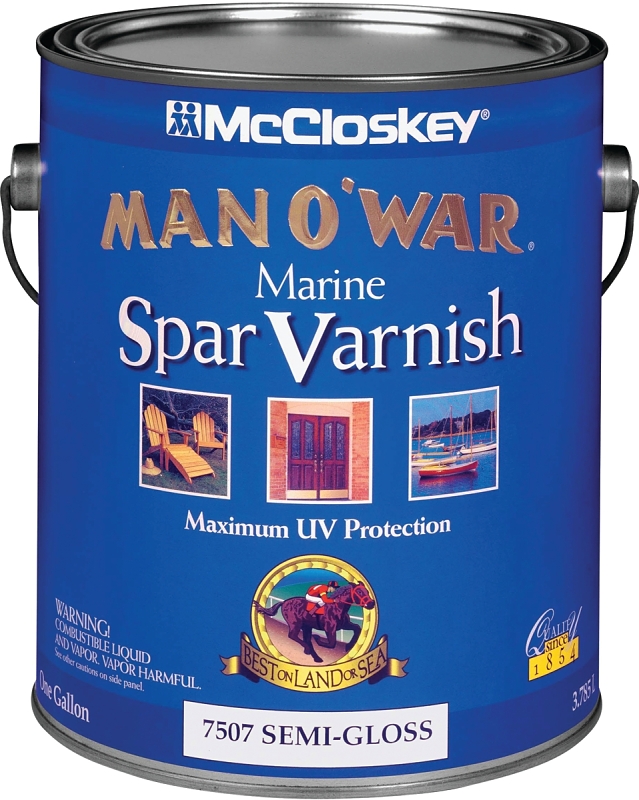 McCloskey Man O War 80-7507 080.0007507.007 Spar Varnish, Semi-Gloss, 1 gal