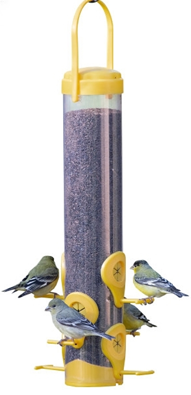 Perky-Pet 481F Bird Feeder, 15 in H, 1.5 lb, Plastic, Clear/Yellow