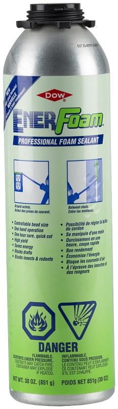 Dow ENERFOAM 342104 Foam Sealant, Foam, Off White, 30 oz