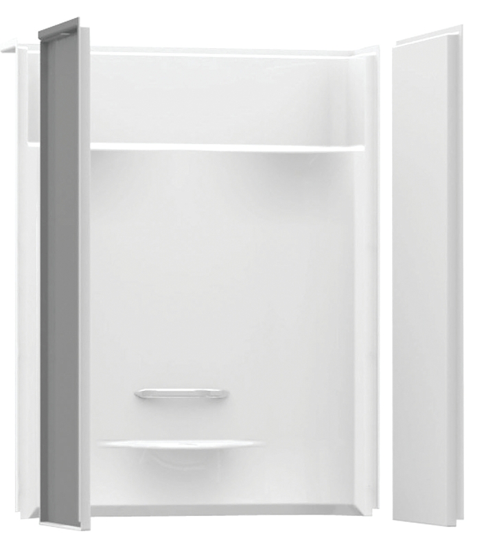 Maax 148069-000-002290 Shower Wall Kit, 47-7/8 in L, 60 in W, Fiberglass, Alcove Installation