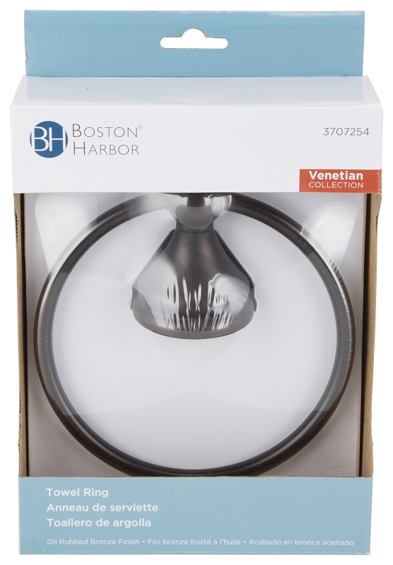 Boston Harbor L5060-50-103L Towel Ring, 6 in Dia Ring, Wall Mounting
