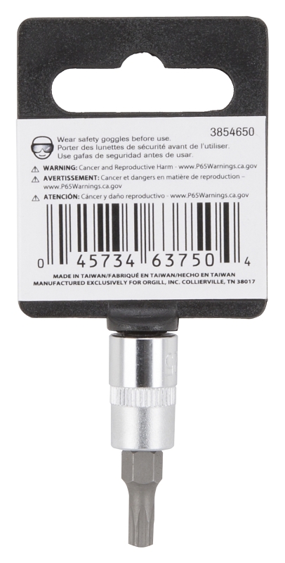 Vulcan 55050029SD Star Bit Socket, T25 Tip, Chrome