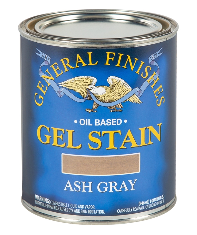 General Finishes AQT Stain, Ash Gray, Gel, Liquid, 1 qt, Can