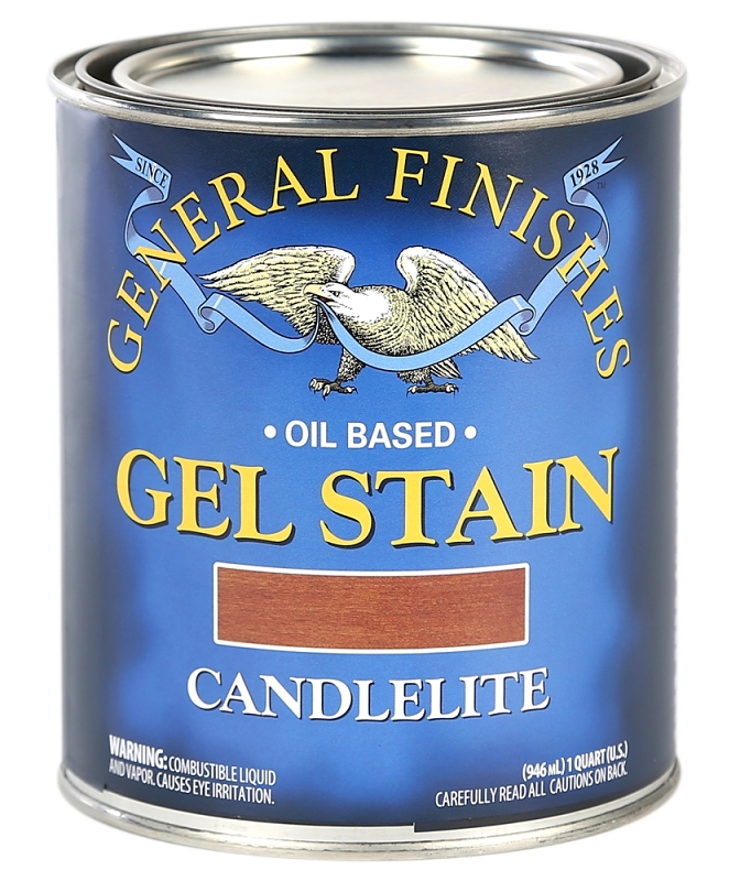 General Finishes CQ Stain, Candlelite, Gel, Liquid, 1 qt, Can