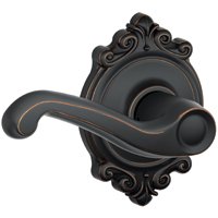 Schlage F Series F10VFLA716BRK Passage Lever, Mechanical Lock, Metal, Residential, 2 Grade, Aged Bronze