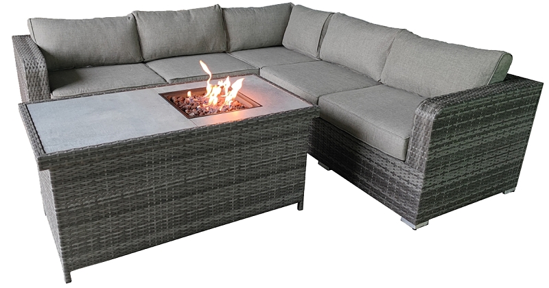 Seasonal Trends 201601 Venetia Seating Sectional Set, Aluminum/Ceramic ...