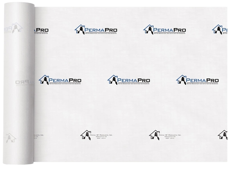 PermaPro 04100PRO House Wrap, 100 ft L, 4-1/2 ft W, Polypropylene