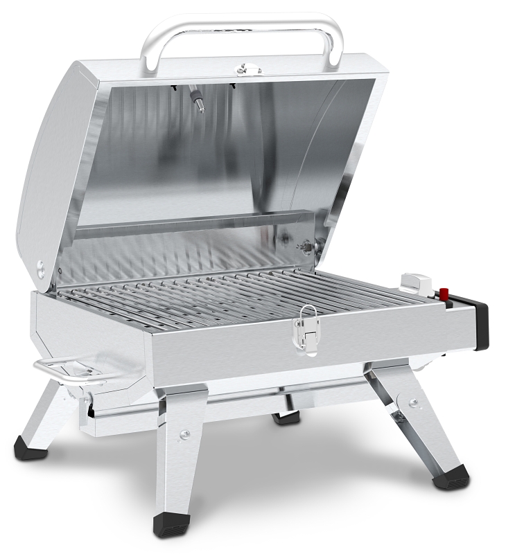 GrillPro 201114 Tabletop Gas Grill, 10,000 Btu, Propane, 1-Burner, 200 sq-in Primary Cooking Surface