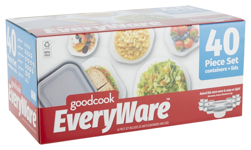 Goodcook 10853 Series Food Container Set, Includes: (40) Food Storage Containers