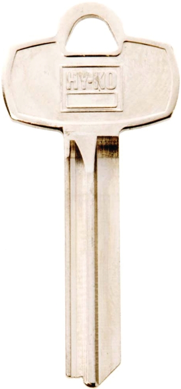 Hy-Ko 11010BE2 Key Blank, Brass, Nickel, For: Best Cabinet, House Locks and Padlocks, BE2 Key Number