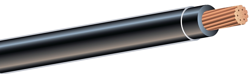 Southwire 47220915 Building Wire, 6 AWG Wire, 300 m L, Copper Conductor, PVC Sheath, Black Sheath