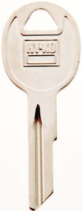 Hy-Ko 11010RA3 Automotive Key Blank, Brass, Nickel, For: AMC Vehicle Locks, RA3 Key Number