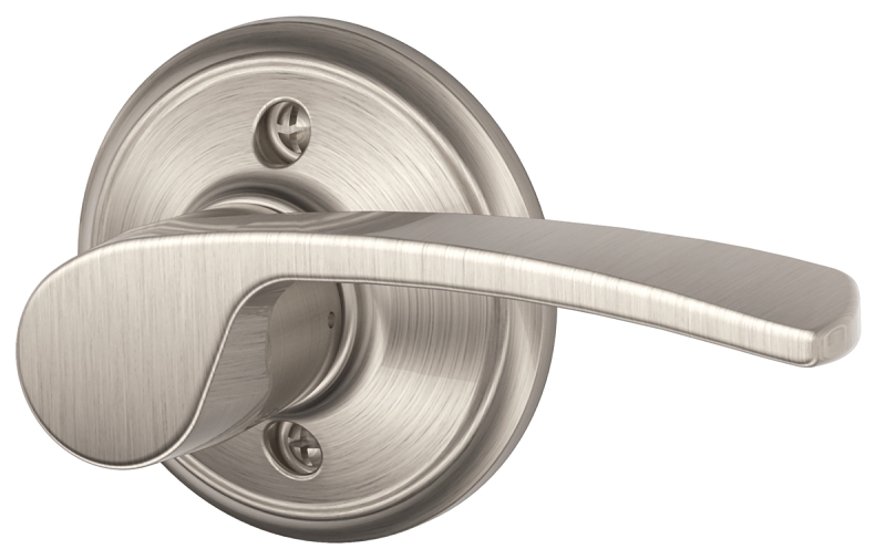 Schlage F Series FA170MER619RH Right Hand Dummy Lever, Right Hand, Mechanical Lock, Satin Nickel, Metal, Residential