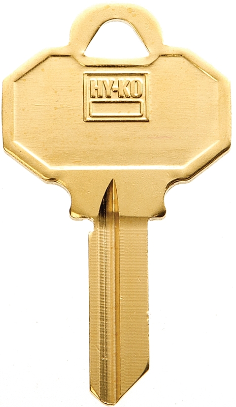 Hy-Ko 11010BW5 Key Blank, Brass, Nickel, For: Baldwin Cabinet, House Locks and Padlocks, BW5 Key Number