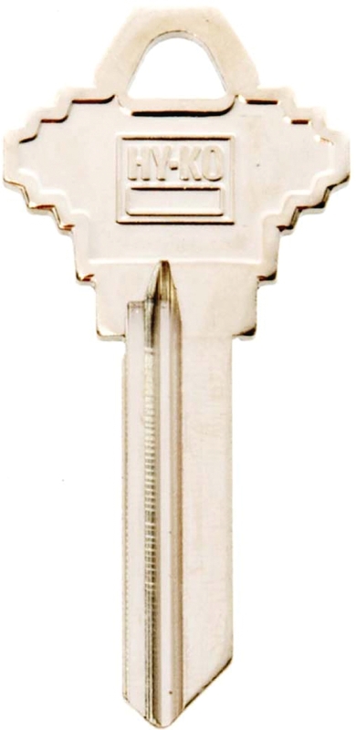Hy-Ko 11010SC20 Key Blank, Brass, Nickel, For: Schlage Cabinet, House Locks and Padlocks, SC20 Key Number