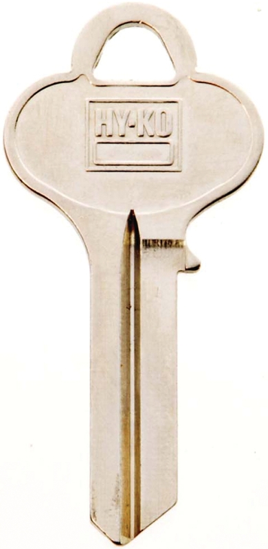 Hy-Ko 11010LO1 Key Blank, Brass, Nickel, For: Lori Cabinet, House Locks and Padlocks