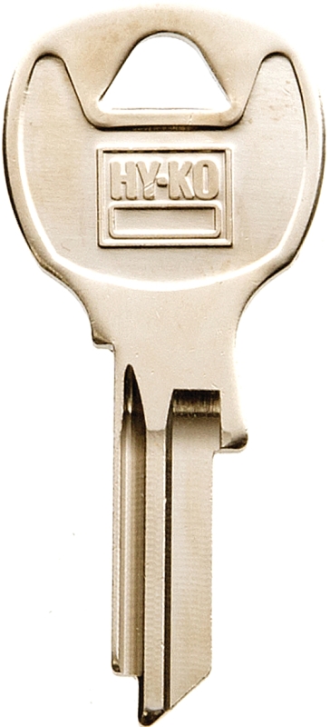 Hy-Ko 11010NA43 Key Blank, Brass, Nickel, For: National Cabinet, House Locks and Padlocks, NA43 Key Number