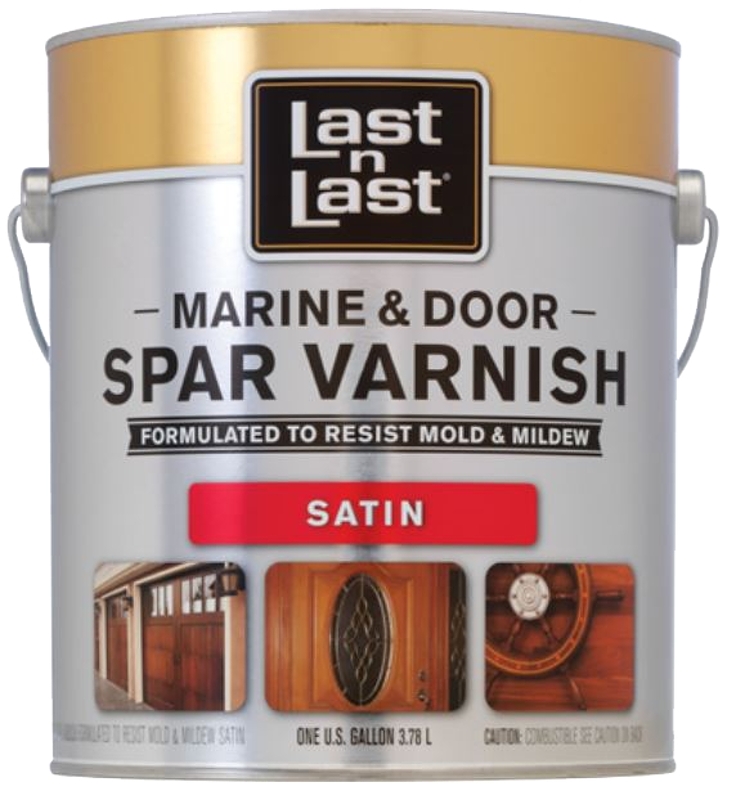 Last n Last 50804 Marine and Door Spar Varnish, Satin, Amber, Liquid, 1 qt, Can