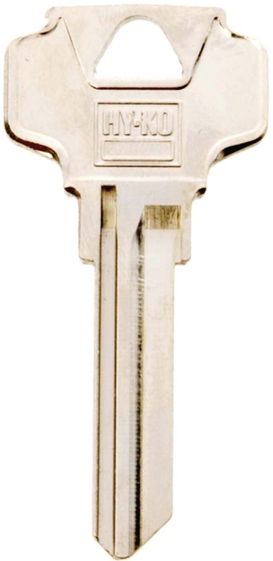 Hy-Ko 11010DE8 Key Blank, Brass, Nickel, For: Dexter Cabinet, House Locks and Padlocks, DE8 Key Number