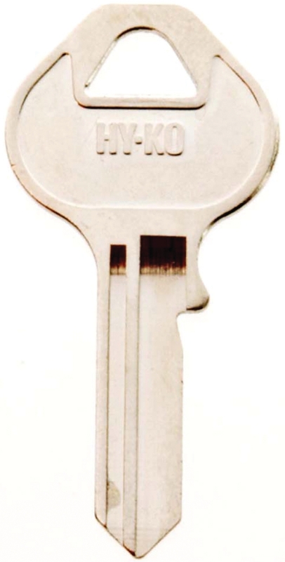 Hy-Ko 11010M12 Key Blank, Brass, Nickel, For: Master Locks and Padlocks, M12 Key Number