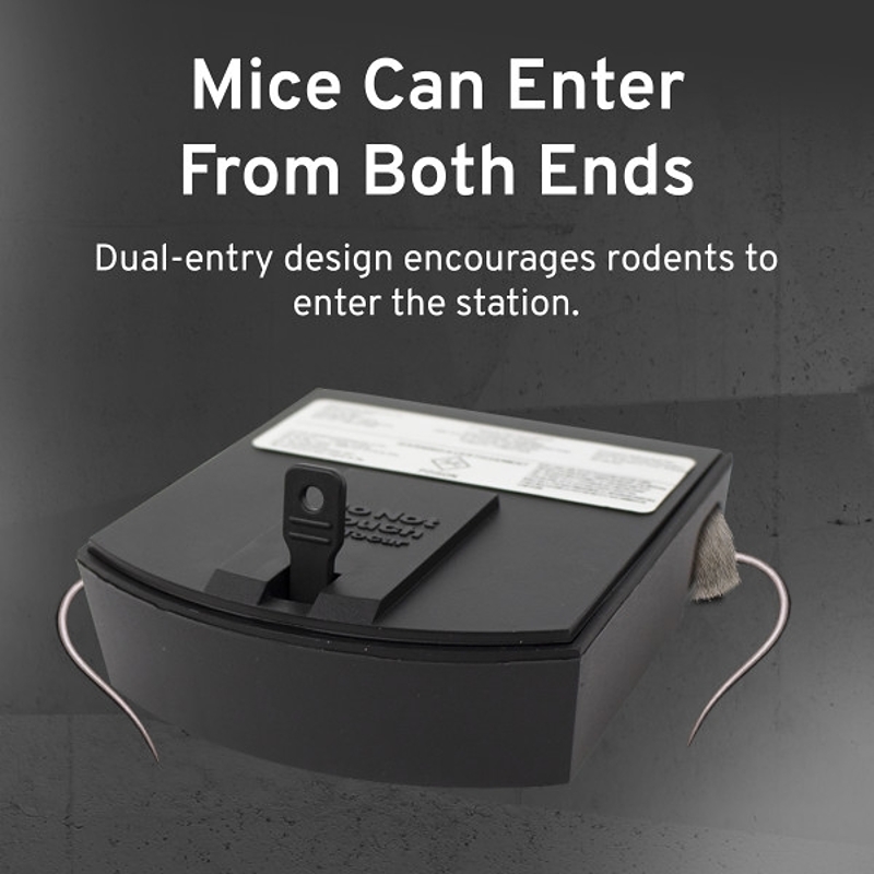 Victor M922CAN Refillable Mouse Poison Bait Station, Includes: (1) Mouse Bait Station, (8) Bait Block Refills