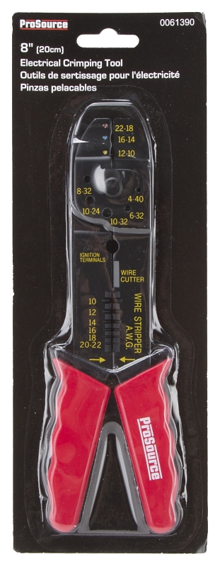 ProSource JL-SST-401183L Cable Crimper, 10 to 22 AWG Wire, 10 to 22 AWG Stripping, 10 to 22 AWG Cutting Capacity