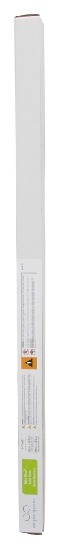 Simple Spaces PVCMB-9A Blind, 64 in L, 34 in W, Vinyl, White