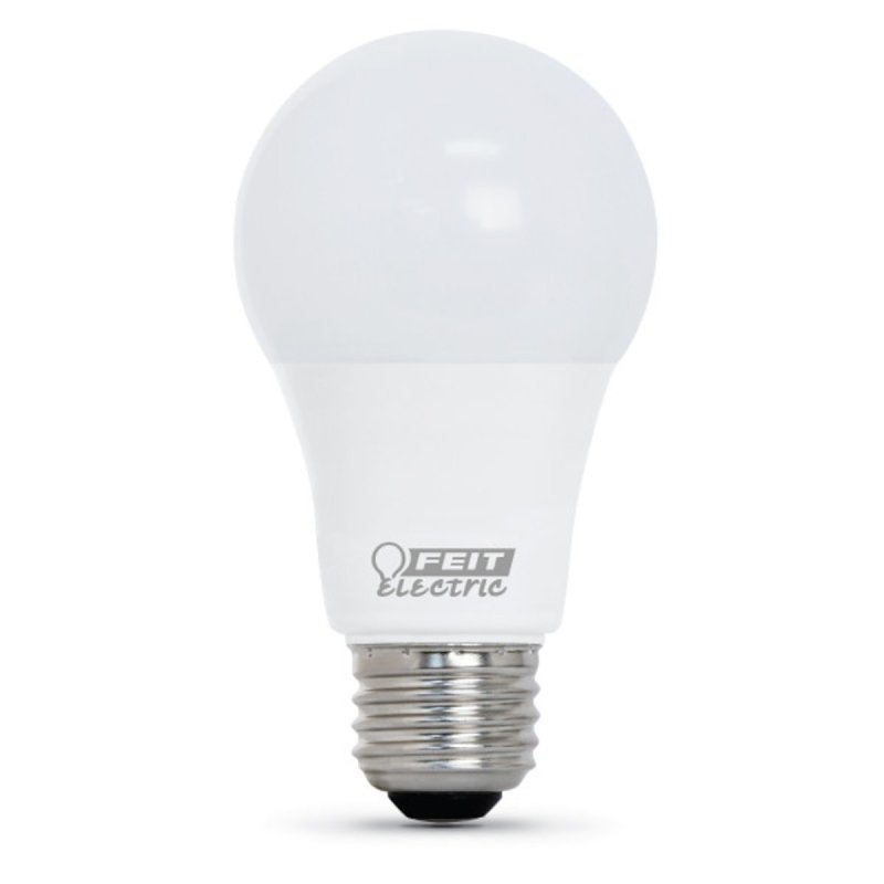 Feit Electric OM40/930CA10K/4 LED Bulb, General Purpose, A19 Lamp, 40 W Equivalent, E26 Lamp Base, Bright White Light