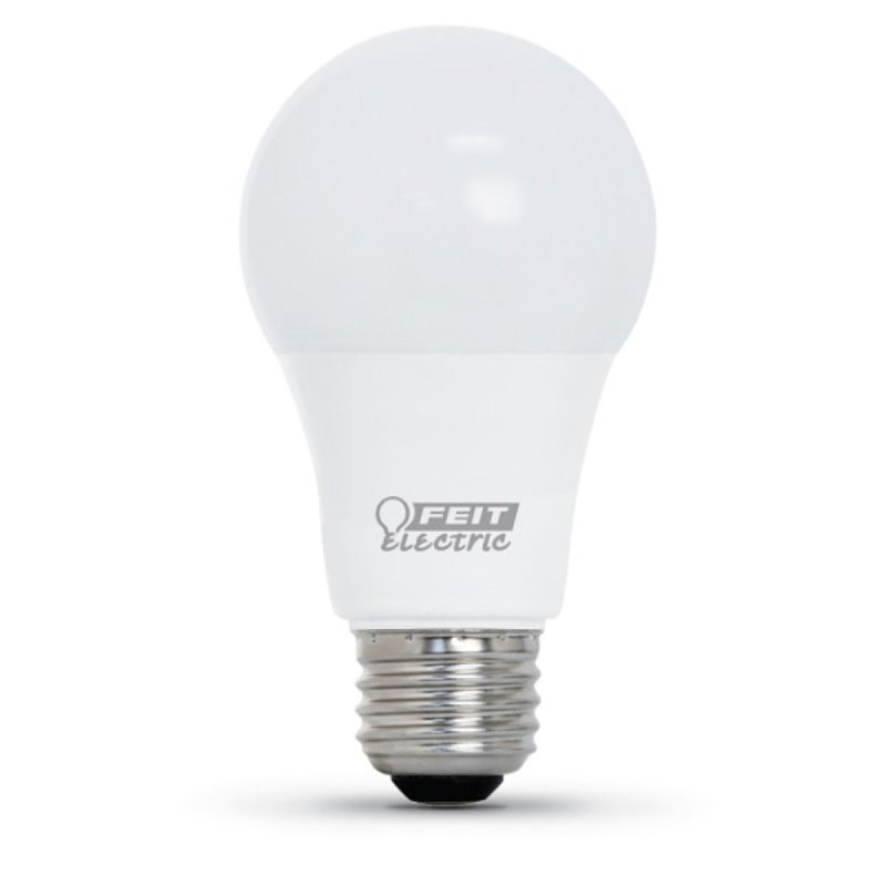 Feit Electric OM75/950CA10K/2 LED Bulb, General Purpose, A19 Lamp, 75 W Equivalent, E26 Lamp Base, White, Daylight Light