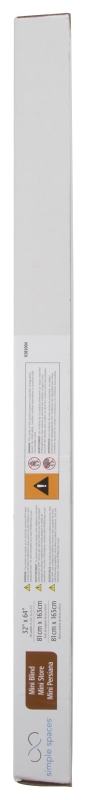 Simple Spaces FWMB-13 Blind, 64 in L, 32 in W, Faux Wood, White