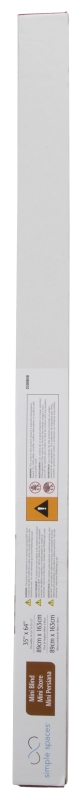 Simple Spaces FWMB-15 Blind, 64 in L, 35 in W, Faux Wood, White