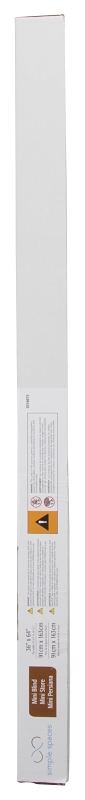 Simple Spaces FWMB-16 Blind, 64 in L, 36 in W, Faux Wood, White