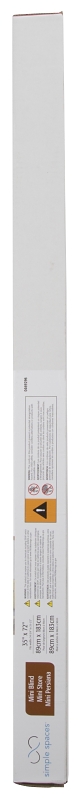 Simple Spaces FWMB-31 Blind, 72 in L, 35 in W, Faux Wood, White