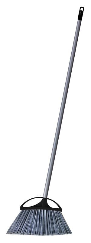 Simple Spaces 2054 Angle Broom, 13 in Sweep Face, 6 in L Trim, Recycle Polypropylene Bristle, Black Bristle